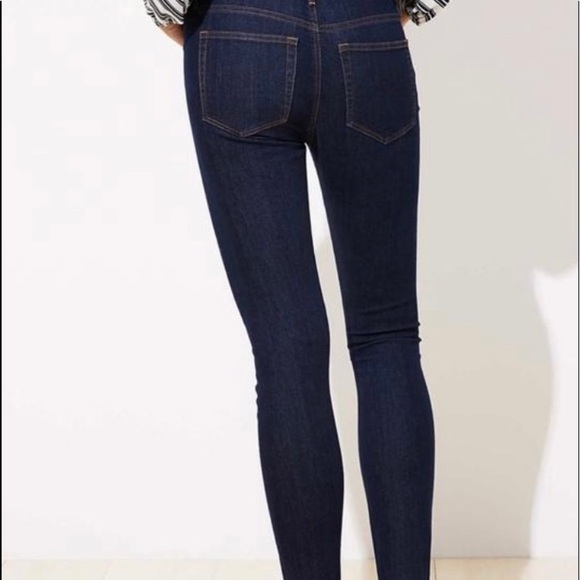 Ann Taylor Loft modern skinny jean dark rinse 4T - Picture 2 of 11